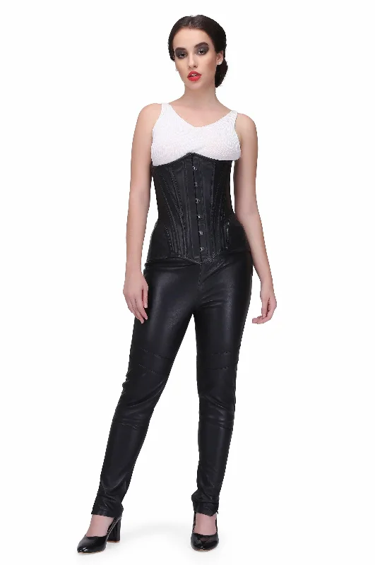 Authentic Steel Boned Sheep Napa Leather Waist Training Overbust Corset