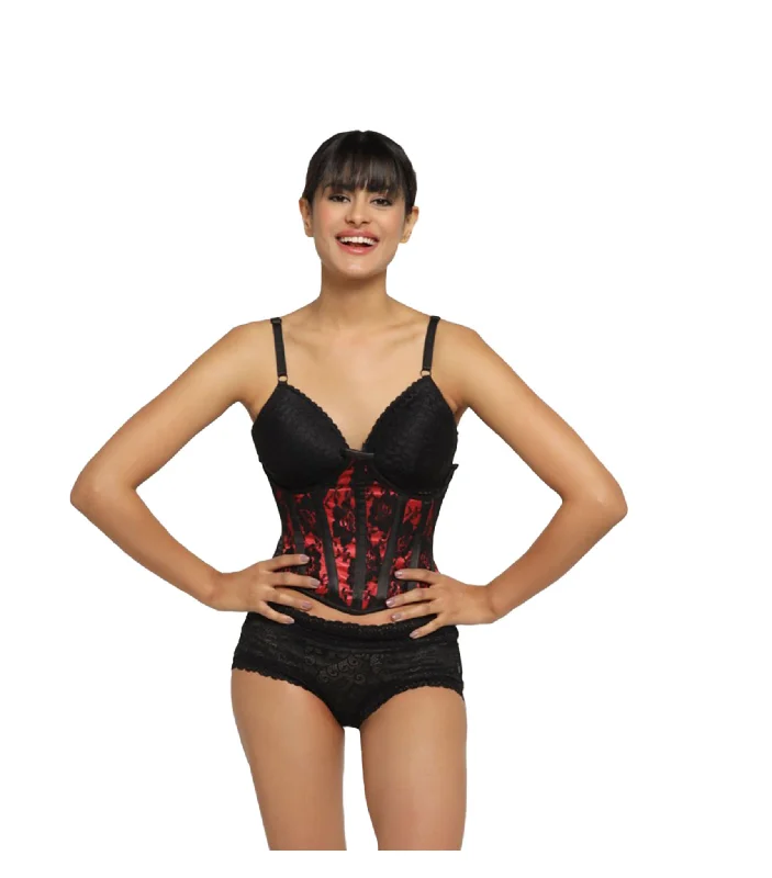 Black red Corset Belt