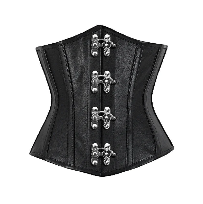 Genuine sheep nappa leather Steel Boned Waist Reducing Underbust Corset