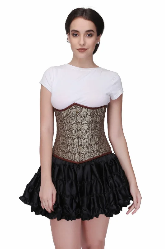 Keliya Golden Authentic Steel Boned Waist Reducing Underbust Corset