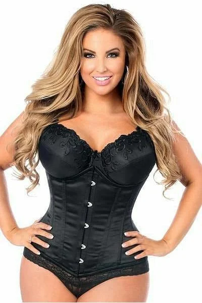 Lavish Black Satin Underbust Corset