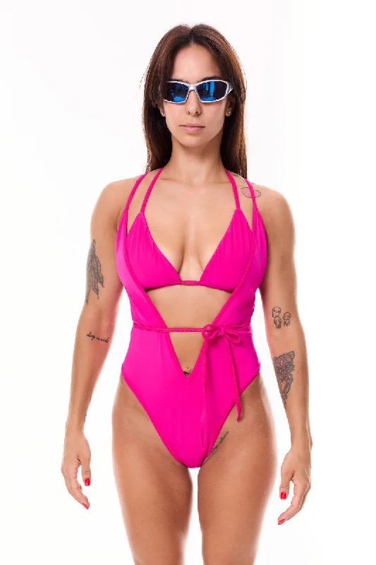 MÆD V-shape Bodysuit - Matte Pink