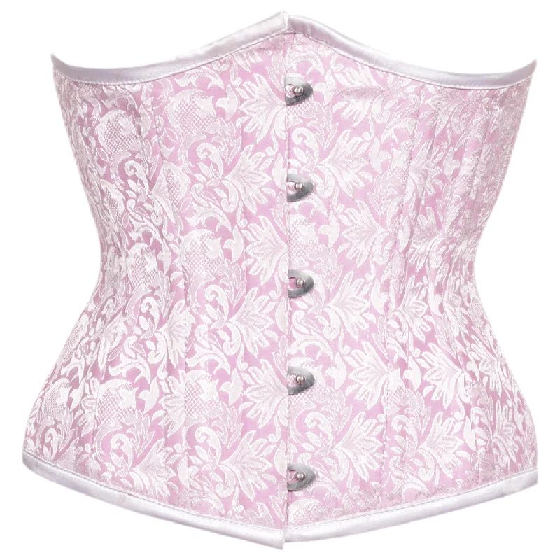 Viola light pink Authentic Steel Boned Waist Training Underbust Corset