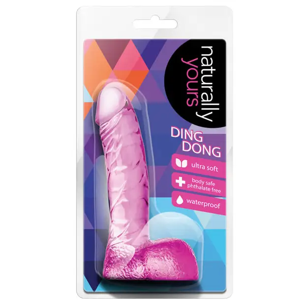 Blush Naturally Yours Ding Dong Realistic 5.5 in. Dildo with Balls Pink