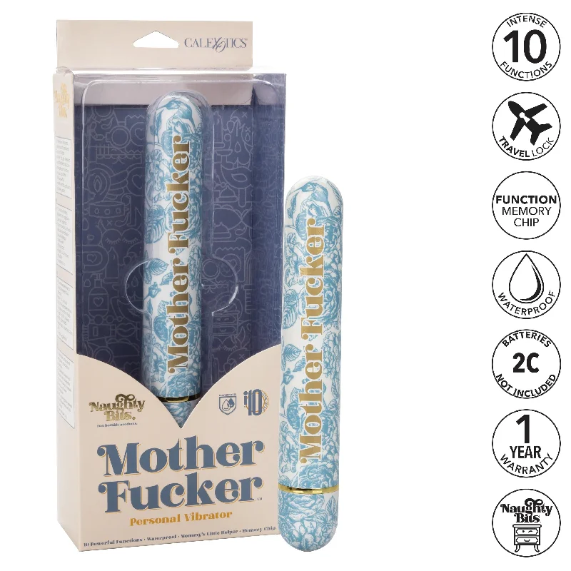 California Exotics - Naughty Bits Mother Fucker Personal Vibrator (Blue)