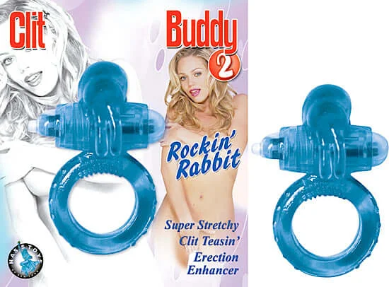 Clit Buddy 2 Rockin Rabbit Ring Blue