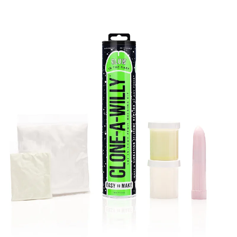 Clone a Willy DIY Vibrating Silicone Penis - Glow in the Dark Green