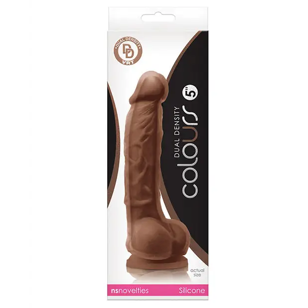 Colours Dual Density 5 in. Dildo Beige