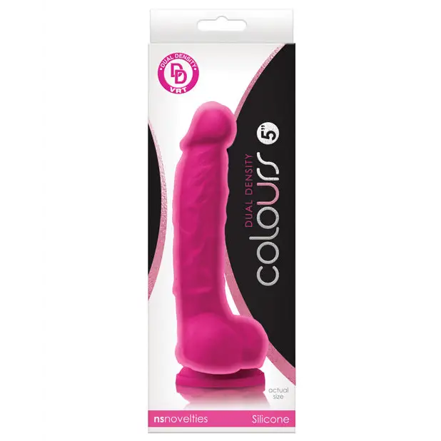 Colours Dual Density 5 in. Dildo Pink