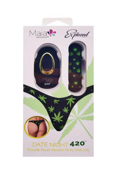 Date Night 420 Remote Panty Vibe - L/XL | Remote Control Vibrating Panty Set