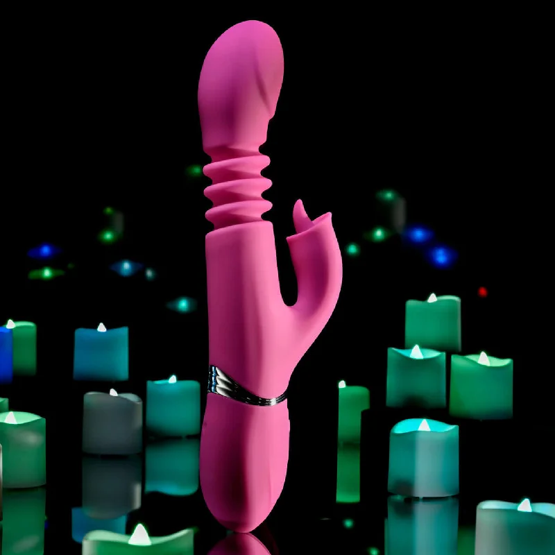 Pink Dragon Rabbit Vibrator - Thrusting and Twirling Pleasure for Women