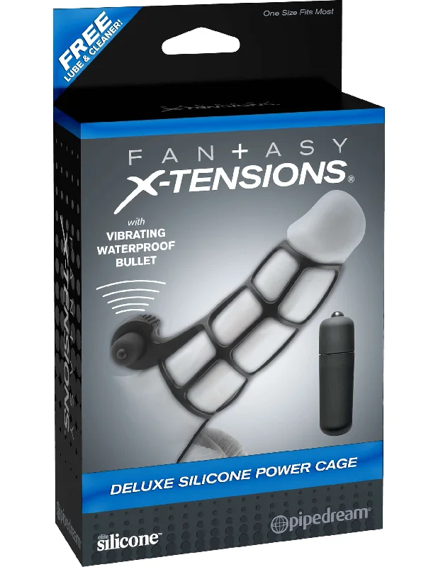 Fantasy X-tensions Deluxe Silicone Power Cage Black