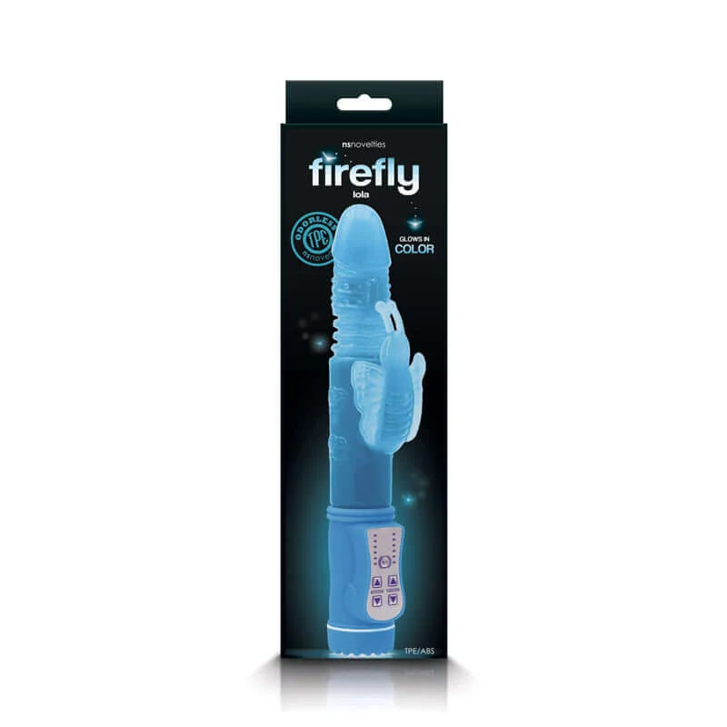 Firefly Lola Blue Glow-in-the-Dark Rabbit Vibrator by NS Novelties