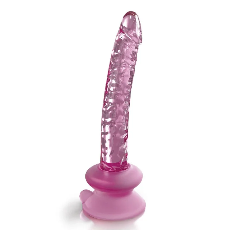 Icicles No. 86 Pink Glass Suction Cup Dildo