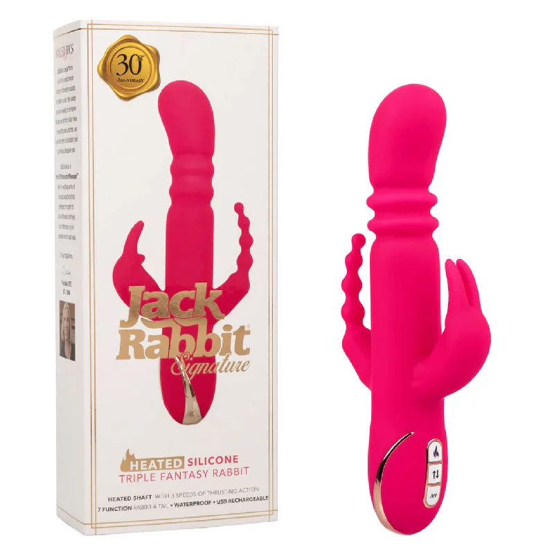 Jack Rabbit Signature Heated Triple Fantasy Rabbit Vibrator - 30th Anniversary Edition