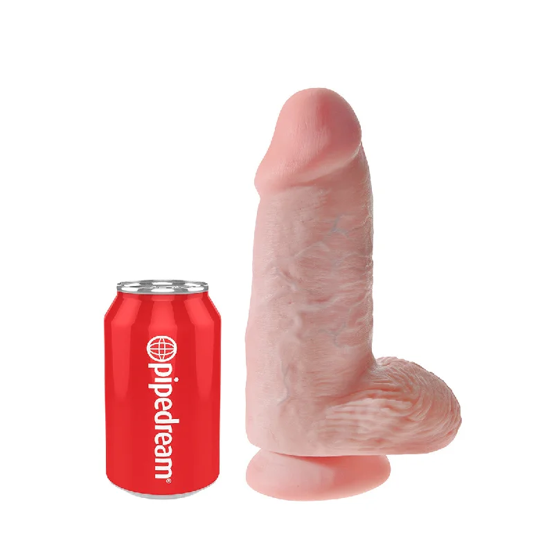 King Cock 9" Chubby Cock w Balls - Light