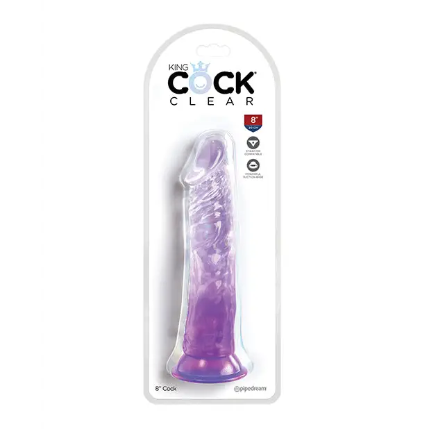 King Cock Clear 8in Pink