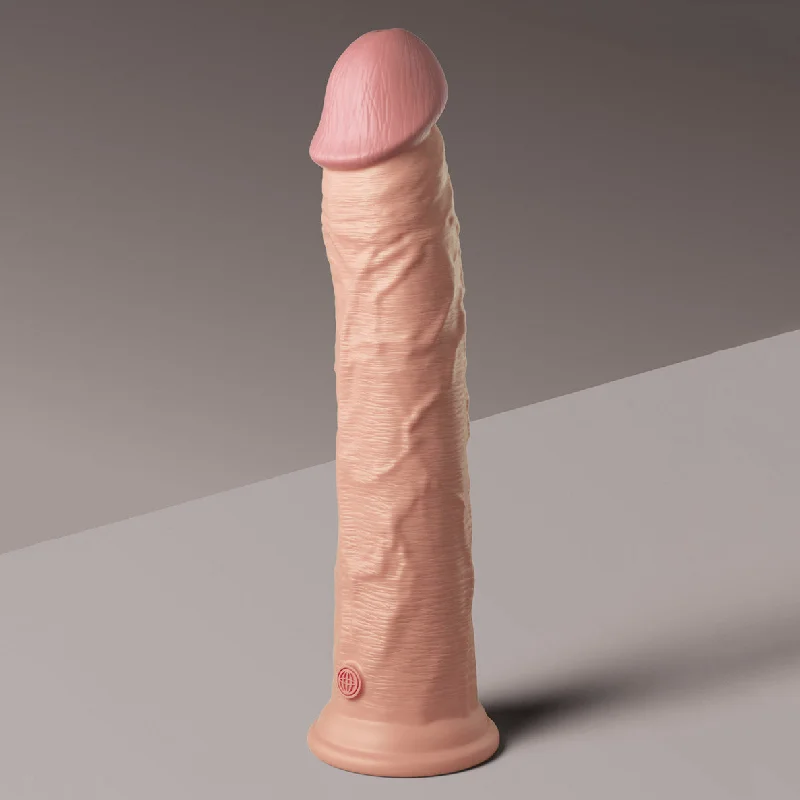 King Cock Elite 11" Silicone Dual Density Cock - Light