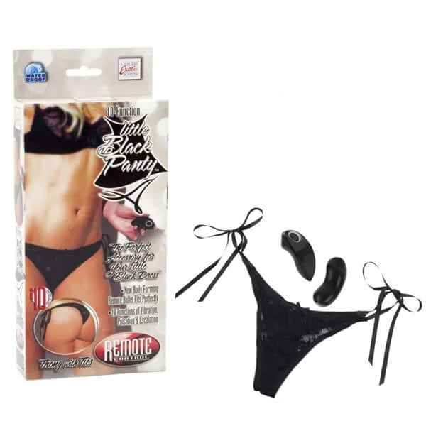 Remote Control 10-Function Little Black Panty Thong