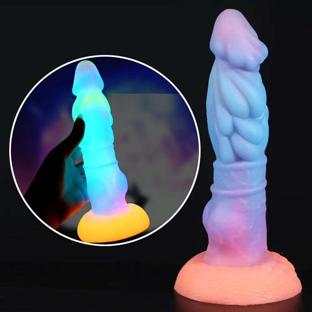 Luminous Dragon Dildo Huge Anal Plug Sex Toys for Women Men Silicone Monster Penis Butt Plug Dildio for Women Glow In The Dark