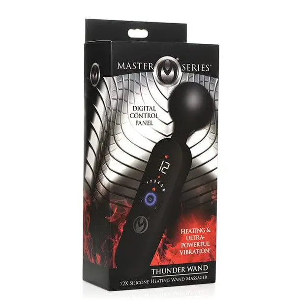 Master Series Thunder Wand 72x Silicone Heating Wand Massager - Black