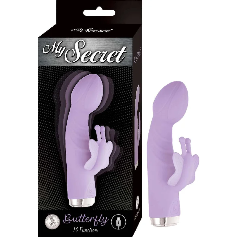 My Secret Butterfly Rabbit Style Vibrator - Purple, Rechargeable, and Eco-Friendly