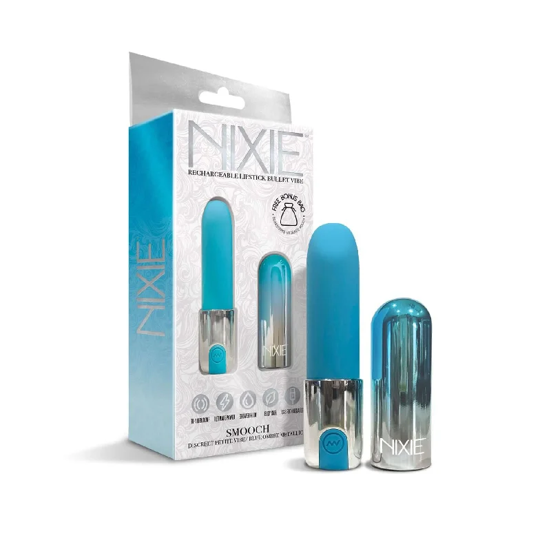 Nixie Lipstick Vibrator Blue Ombre: Your Stylish Companion for Sensual Adventures!