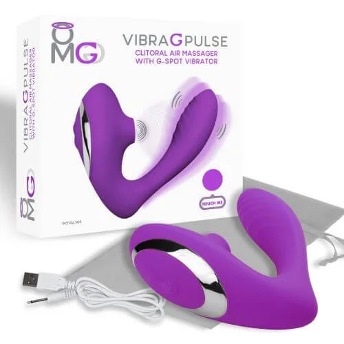 OMG Vibra G Pulse Clitoral Massager with G-Spot Vibrator Purple: Explore Waves of Pleasure