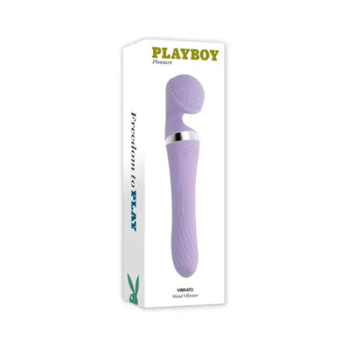 Playboy Vibrato Rechargeable Silicone Dual Ended Wand Vibrator Opal