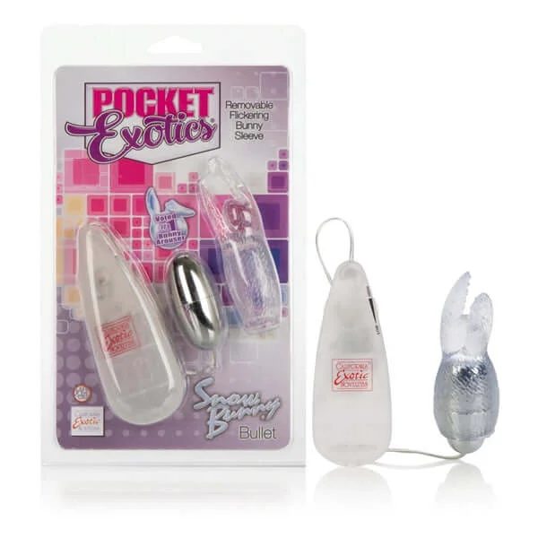 Pocket Exotics Snow Bunny Bullet Vibrator Clear Set