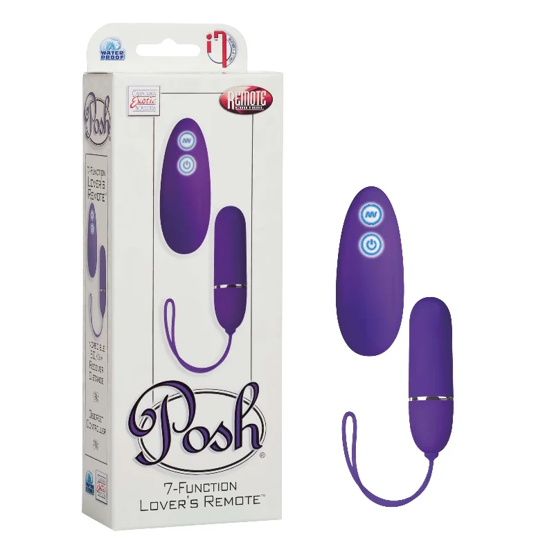 Posh 7 Function Lover's Remote Control Purple Bullet Vibrator