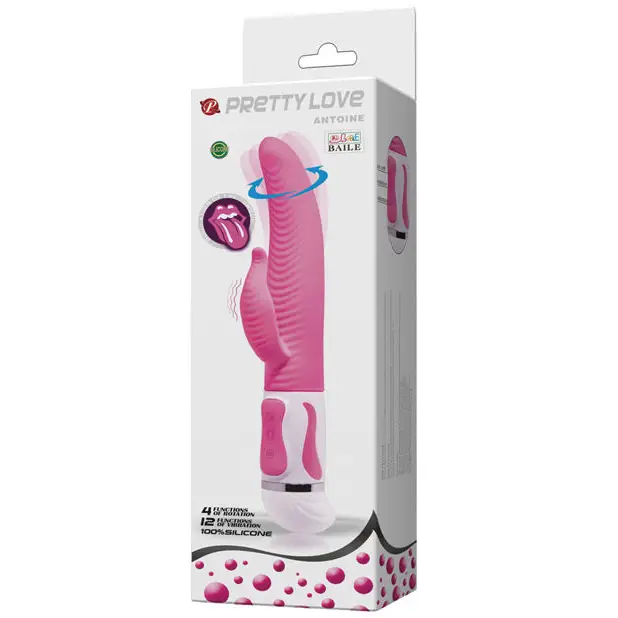 Pretty Love Antoine Rabbit Vibrator Silicone Pink