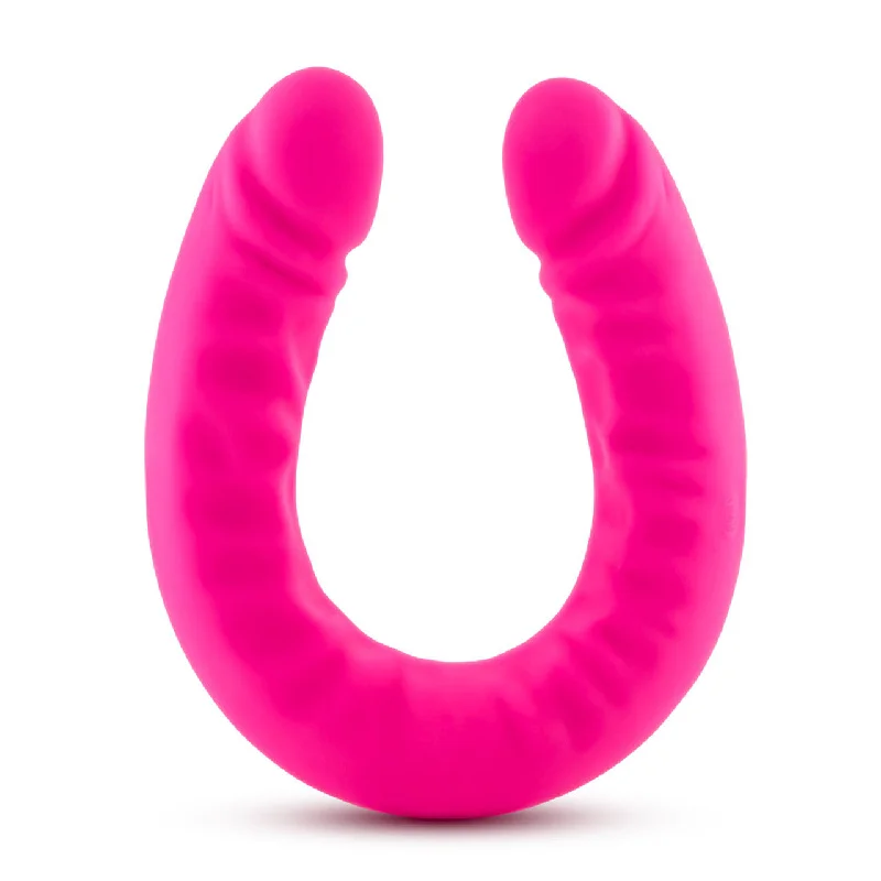 Ruse 18 inch Silicone Slim Double Dong - Hot Pink