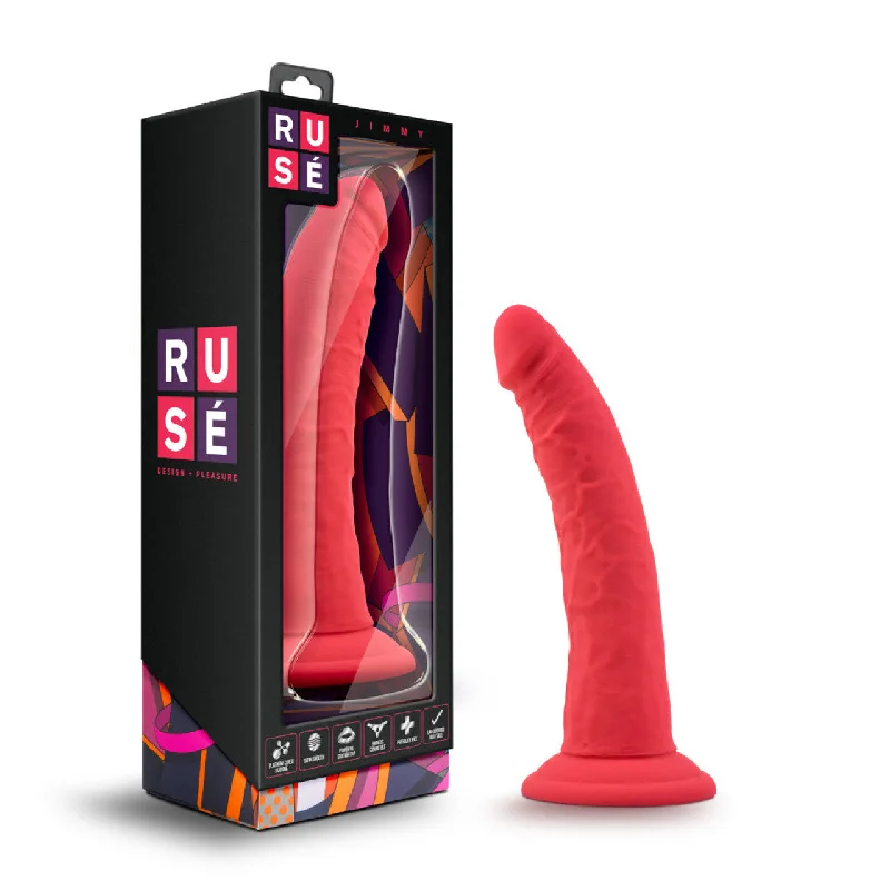 Ruse Jimmy Silicone Dildo - Cerise