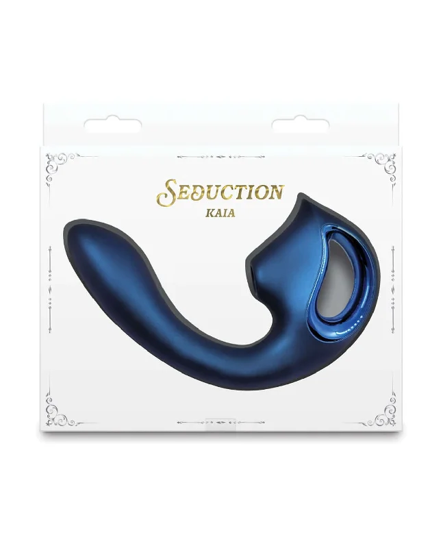 Seduction Kaia Metallic Blue - Posable Air Pulse & G-Spot Vibrator