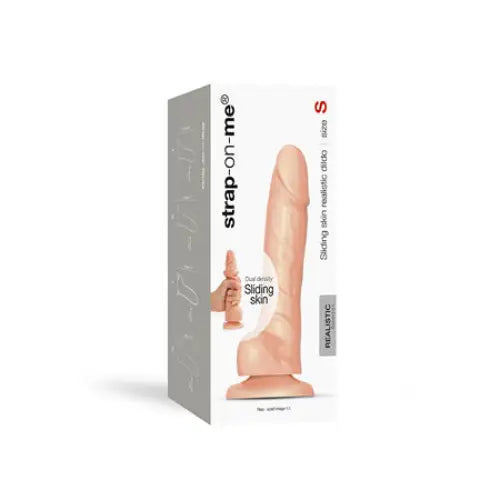 Strap-On-Me Realistic Collection Sliding Skin Dual-Density Silicone Dildo Vanilla S