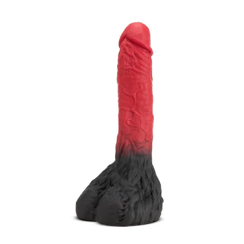 The Realm Lycan Lock On Werewolf Dildo - Red/Black