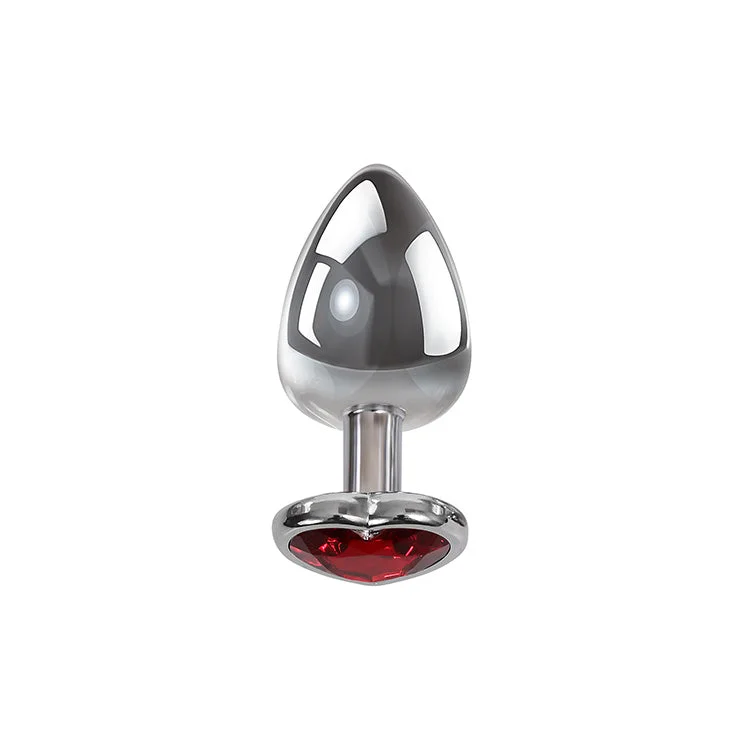 Small Red Heart Gemstone Anal Plug