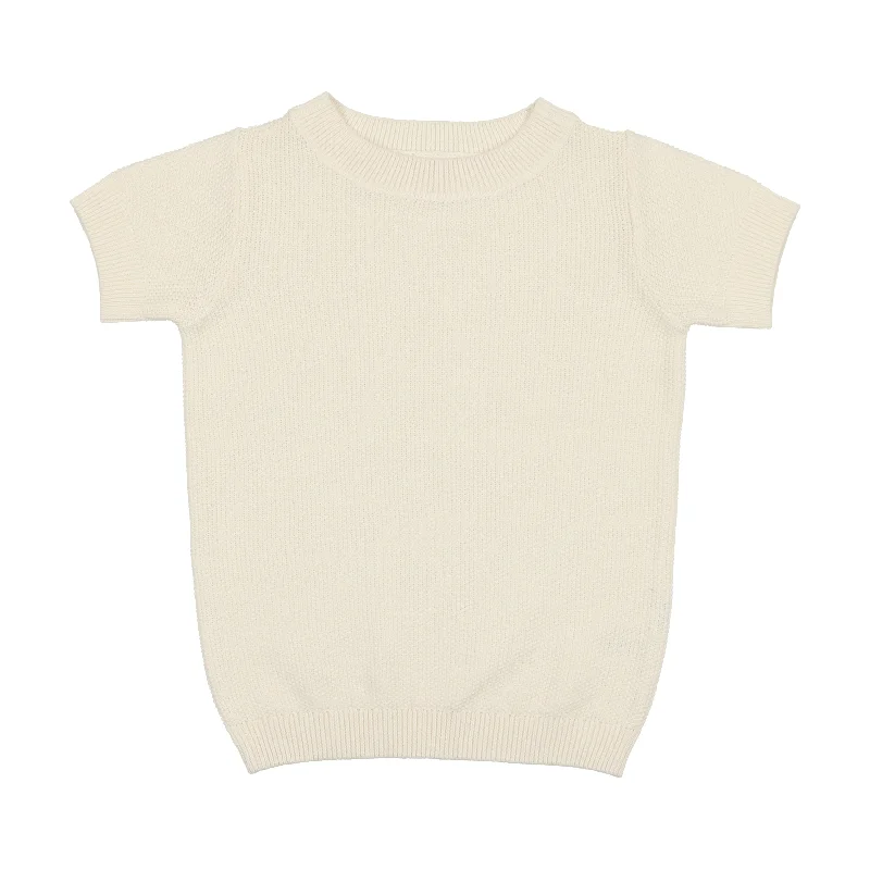 Analogie Crewneck Sweater Short Sleeve - Cream