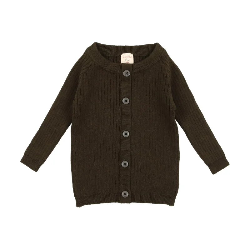 Analogie Knit Boys Sweater - Dark Olive