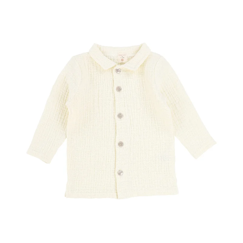 Analogie Muslin Button Down Shirt - Cream