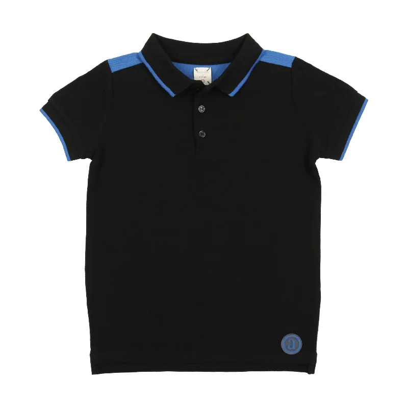 Analogie Short Sleeve Polo (Multigarden Collection) - Black/Royal Blue