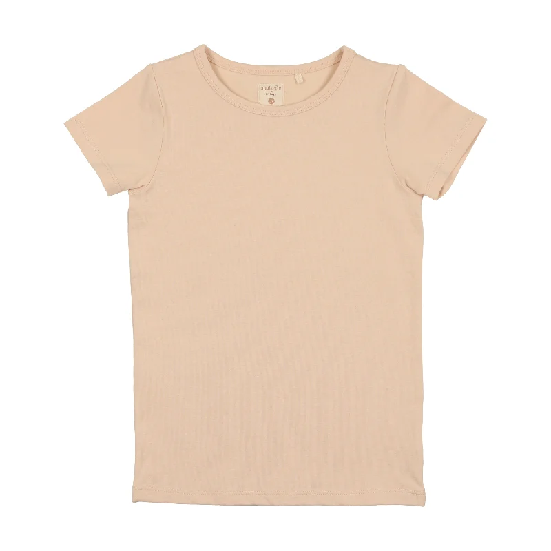 Analogie Solid T-Shirt Short Sleeve - Natural