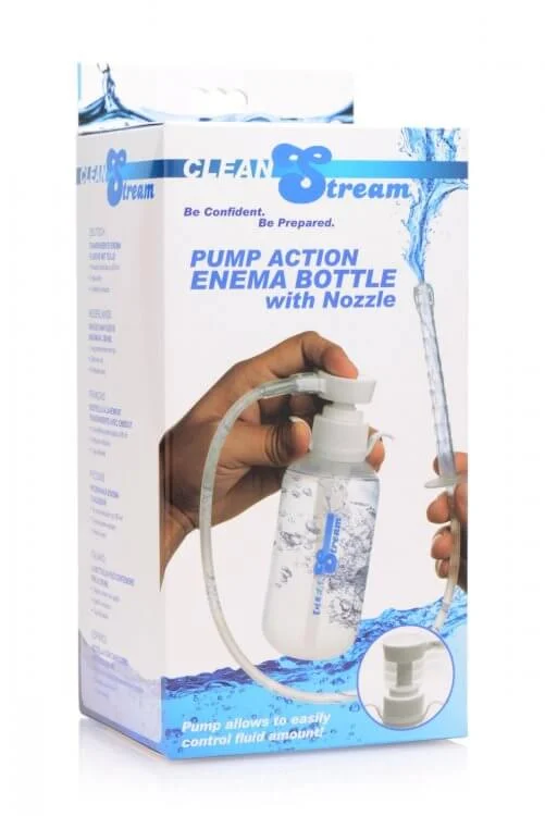 XR Brands Clean Stream Pump Enema Kit: Convenient Pump Action for Precise Anal Cleansing!