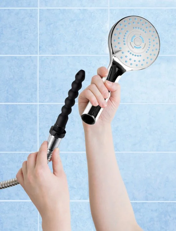 CleanStream Discreet Shower Head with Silicone Enema Nozzle