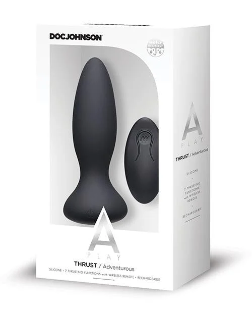 A Play Thrust Adventurous Rechargeable Silicone Anal Plug W/remote