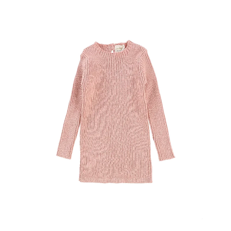 Analogie Long Sleeve Knit Sweater - Pink