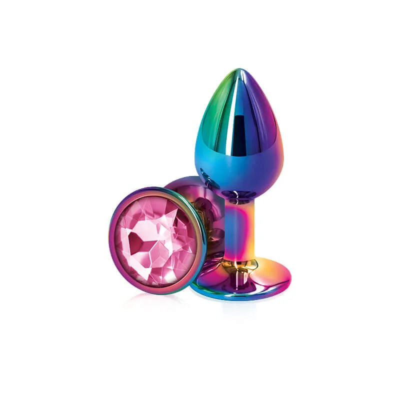 Rear Assets Multicolor Small Butt Plug Pink