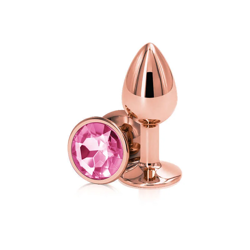 Rear Assets Rose Gold Small Pink Butt Plug – Lightweight Aluminum Anal Plug